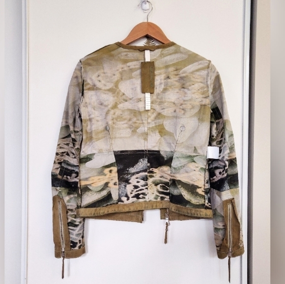 NWT Vintage European  100% Suede Leather Moto Jacket - Picture 5 of 10